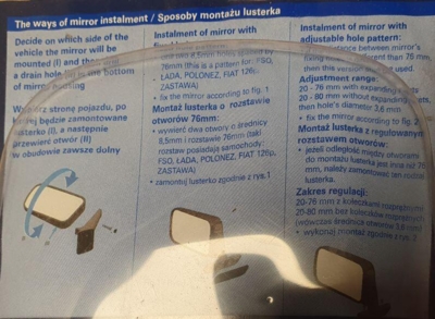 Sidespejl H/V (universal Wesem)